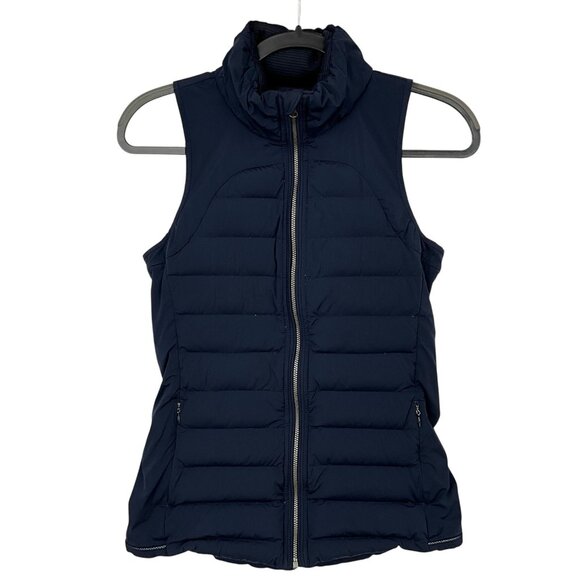 lululemon athletica Jackets & Blazers - Lululemon Fluffed Up Vest Inkell Womens 4 Insulated Puffer Full Zip Running